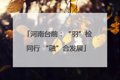河南台前：“羽”检同行 “融”合发展