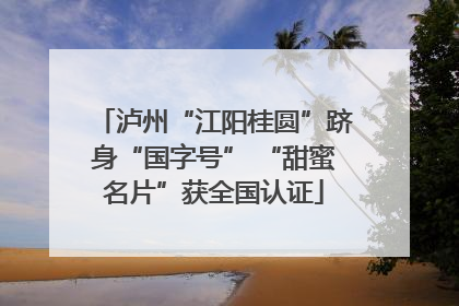 泸州“江阳桂圆”跻身“国字号” “甜蜜名片”获全国认证