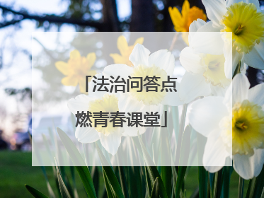 法治问答点燃青春课堂