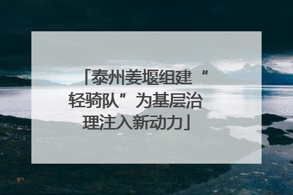 泰州姜堰组建“轻骑队”为基层治理注入新动力