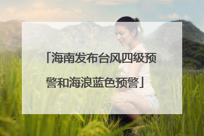 海南发布台风四级预警和海浪蓝色预警