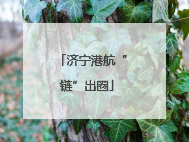 济宁港航“链”出圈