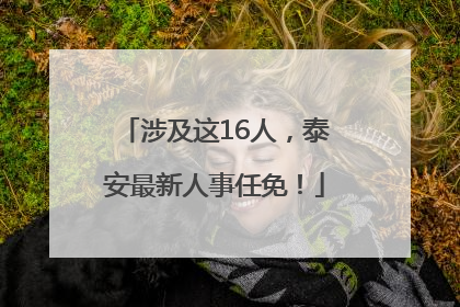 涉及这16人，泰安最新人事任免！