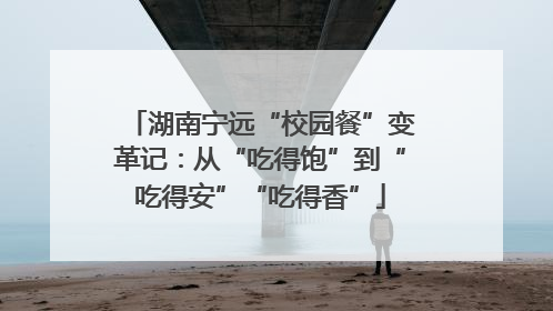 湖南宁远“校园餐”变革记：从“吃得饱”到“吃得安”“吃得香”
