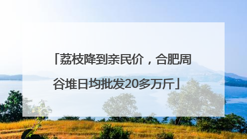 荔枝降到亲民价，合肥周谷堆日均批发20多万斤