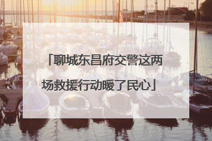 聊城东昌府交警这两场救援行动暖了民心