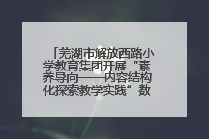 芜湖市解放西路小学教育集团开展“素养导向——内容结构化探索教学实践”数学专题研讨活动