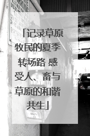 记录草原牧民的夏季转场路 感受人、畜与草原的和谐共生