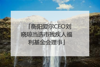 衡阳爱尔CEO刘晓琼当选市残疾人福利基金会理事