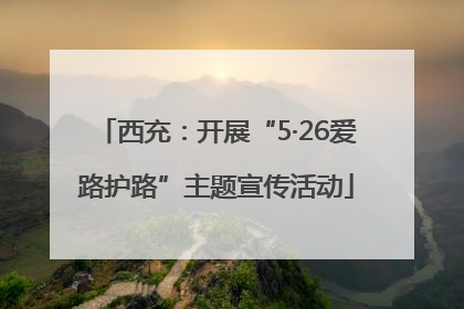 西充：开展“5·26爱路护路”主题宣传活动