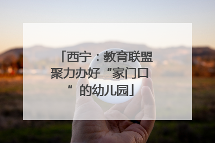 西宁：教育联盟聚力办好“家门口”的幼儿园