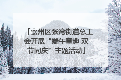 襄州区张湾街道总工会开展“端午童趣 双节同庆”主题活动