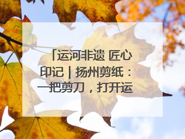 运河非遗 匠心印记｜扬州剪纸：一把剪刀，打开运河千年风韵