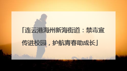 连云港海州新海街道：禁毒宣传进校园，护航青春助成长