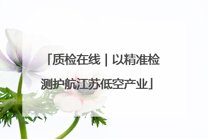 质检在线｜以精准检测护航江苏低空产业