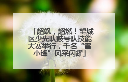 超飒，超燃！望城区少先队鼓号队技能大赛举行，千名“雷小锋”风采闪耀