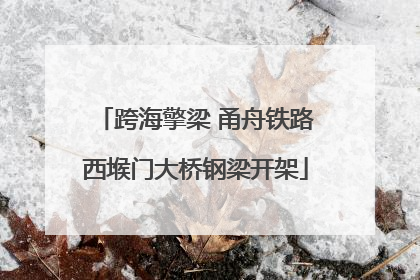 跨海擎梁 甬舟铁路西堠门大桥钢梁开架