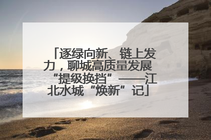 逐绿向新、链上发力，聊城高质量发展“提级换挡”——江北水城“焕新”记