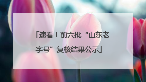 速看！前六批“山东老字号”复核结果公示