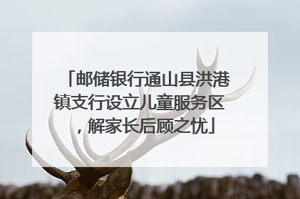 邮储银行通山县洪港镇支行设立儿童服务区，解家长后顾之忧