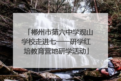 郴州市第六中学观山学校走进七一一研学红培教育营地研学活动