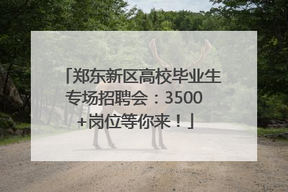 郑东新区高校毕业生专场招聘会：3500+岗位等你来！