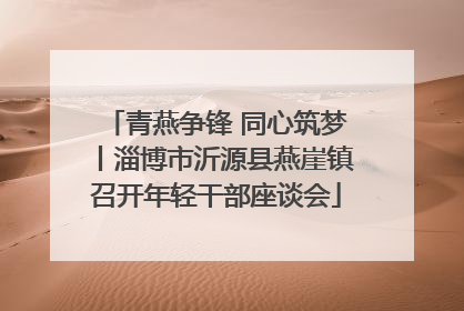 青燕争锋 同心筑梦丨淄博市沂源县燕崖镇召开年轻干部座谈会