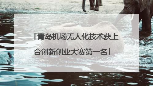 青岛机场无人化技术获上合创新创业大赛第一名