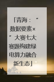 青海：“数据要素×”大赛七大赛题构建绿电算力融合新生态