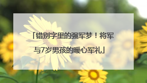 错别字里的强军梦！将军与7岁男孩的暖心军礼