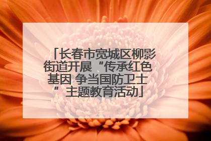 长春市宽城区柳影街道开展“传承红色基因 争当国防卫士”主题教育活动