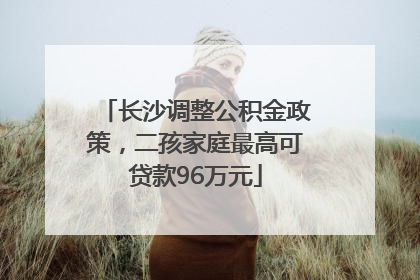 长沙调整公积金政策，二孩家庭最高可贷款96万元
