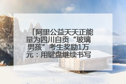 阿里公益天天正能量为四川自贡“玻璃男孩”考生奖励1万元：用键盘继续书写不设限的人生