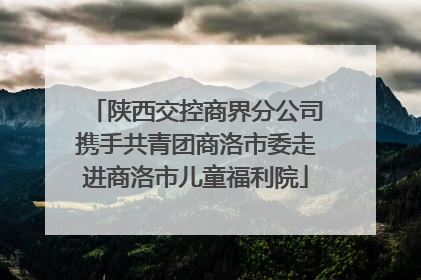 陕西交控商界分公司携手共青团商洛市委走进商洛市儿童福利院