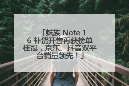 魅族 Note 16 补货开售再获榜单桂冠，京东、抖音双平台销量领先！