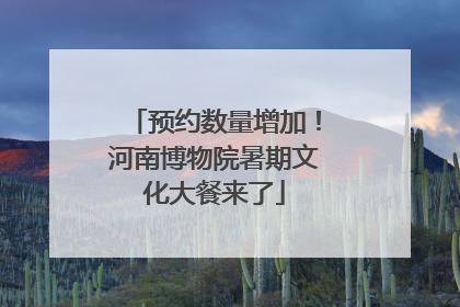 预约数量增加！河南博物院暑期文化大餐来了