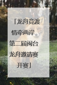 龙舟竞渡情牵两岸 第二届闽台龙舟邀请赛开赛