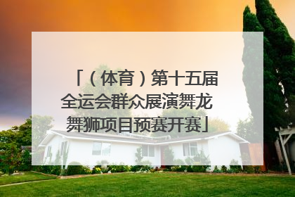 （体育）第十五届全运会群众展演舞龙舞狮项目预赛开赛