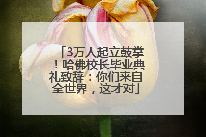 3万人起立鼓掌！哈佛校长毕业典礼致辞：你们来自全世界，这才对