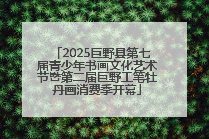2025巨野县第七届青少年书画文化艺术节暨第二届巨野工笔牡丹画消费季开幕