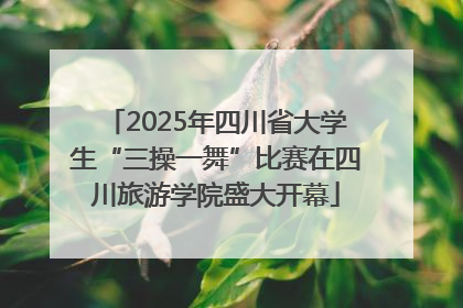 2025年四川省大学生“三操一舞”比赛在四川旅游学院盛大开幕