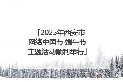 2025年西安市网络中国节·端午节主题活动顺利举行