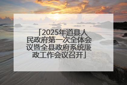 2025年道县人民政府第一次全体会议暨全县政府系统廉政工作会议召开