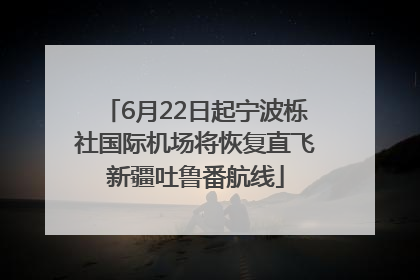 6月22日起宁波栎社国际机场将恢复直飞新疆吐鲁番航线