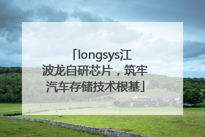 longsys江波龙自研芯片，筑牢汽车存储技术根基